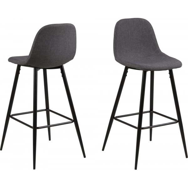 Wilma Barhocker 101 cm - Grau/Schwarz