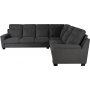 Ecksofa Salem aus dunkelgrauem Stoff