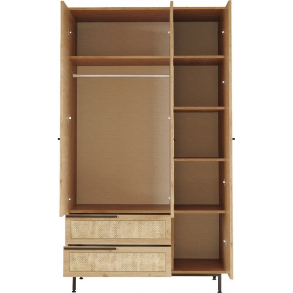 Ocean-Kleiderschrank - Walnuss/Eiche