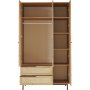 Ocean-Kleiderschrank - Walnuss/Eiche