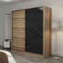 Kapusta Kleiderschrank 180 cm - Braun/Schwarz