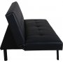 Schlafsofa - Schwarzes Kunstleder