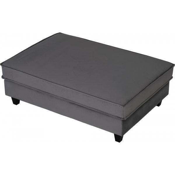 Brandy Lounge Fußhocker XL - Dunkelgrau (Samt)