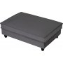 Brandy Lounge Fußhocker XL - Dunkelgrau (Samt)