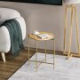 Vela 4 Beistelltische - Gold/Beige
