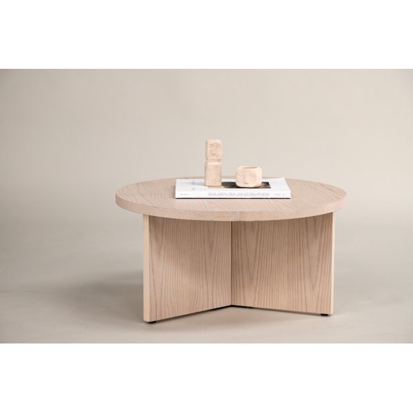 Melker Couchtisch Ø85 cm- Whitewash