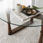 Yuvarlak Couchtisch Ø80 cm - Nussbaum