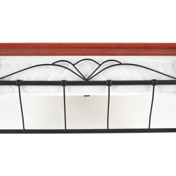 Bettrahmen Anika 90 cm - Kirsche antik/Schwarz