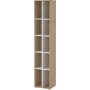 Schilder-Bücherregal mit Trennwand - Weiß/Hickory