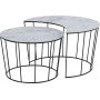 Sunmoon Couchtisch Ø58/76 cm - Weiß