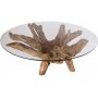 Amazonas Couchtisch 110 x 110 cm - Teak/Glas