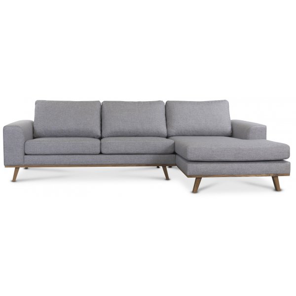 Stockholm Diwansofa grau/Eiche - Rechts