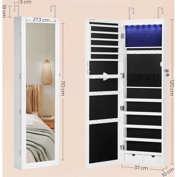 Andvar Schmuckschrank - Weiß