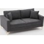 Berlin 2-Sitzer Sofa - Anthrazit/Gold