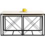 Defne Couchtisch-Set - Schwarz/Marmor