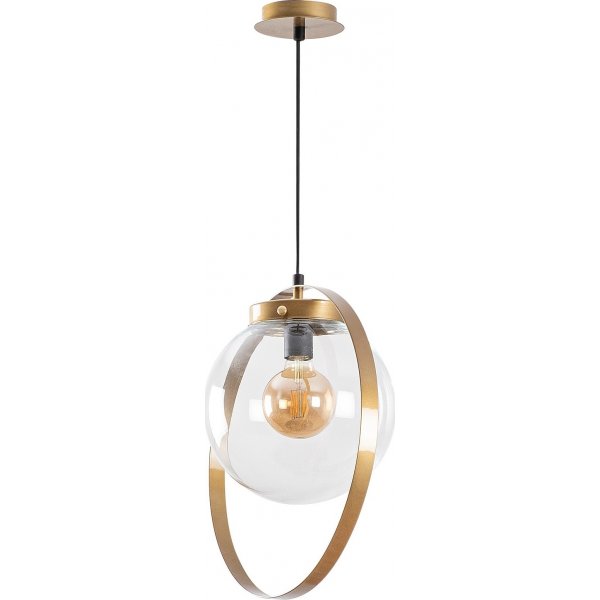 Hellbraune Deckenlampe - Gold