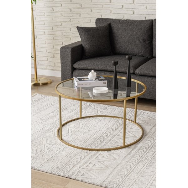 Spree Couchtisch Ø80 cm - Gold
