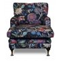 Howard Spirit Diwansessel aus floralem Stoff - Eden Parrot Black