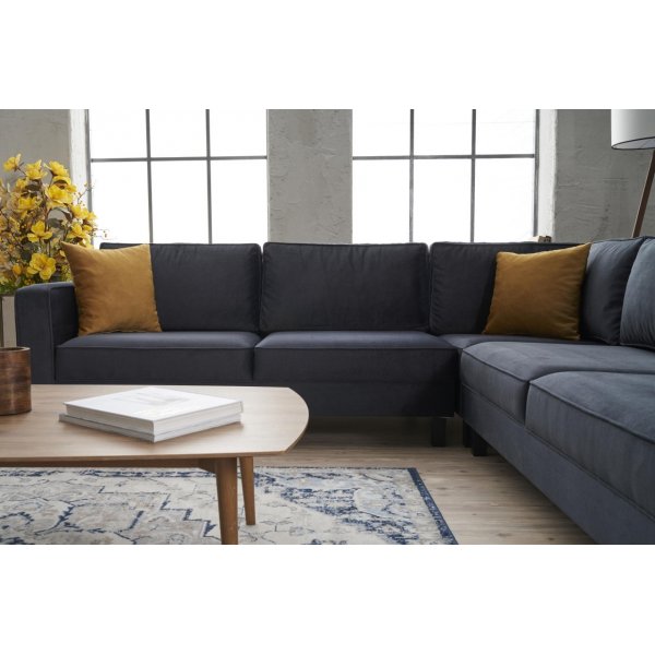 Ecksofa Anthrazit Samt