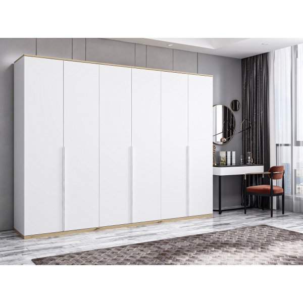 Lyn Kleiderschrank 270 x 52 x 206 cm - Weiß