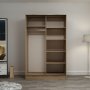Kapusta Kleiderschrank 120 cm - Eiche/Stein