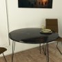 Sandalf Esstisch 90 cm - Schwarzer Marmor