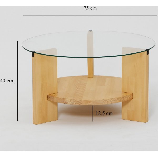 Armand Couchtisch Ø75 cm - Eiche