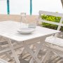 Knohult Outdoor-Sofa | Gartenbank - Weiß + Textilreinigung für Möbel