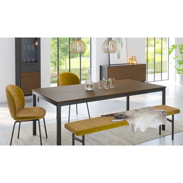 Soma Esstisch 200 x 98 cm - Schwarz/espresso