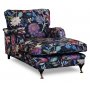 Howard Spirit Diwansessel aus floralem Stoff - Eden Parrot Black
