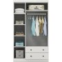 Lavinia Kleiderschrank 105 x 50 x 210 cm - Weiß