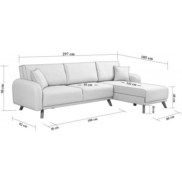 Kronos Schlafsofa Anthrazit