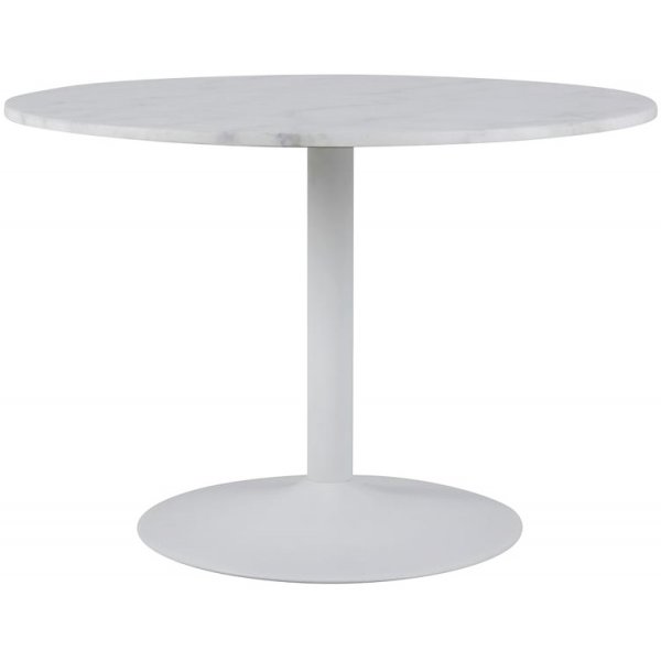 Carlisle Matbord 110 cm - Marmor/Weiß