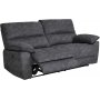 Coventry 3-Sitzer-Sofa mit elektrischer Liegefunktion, graue Mikrofaser