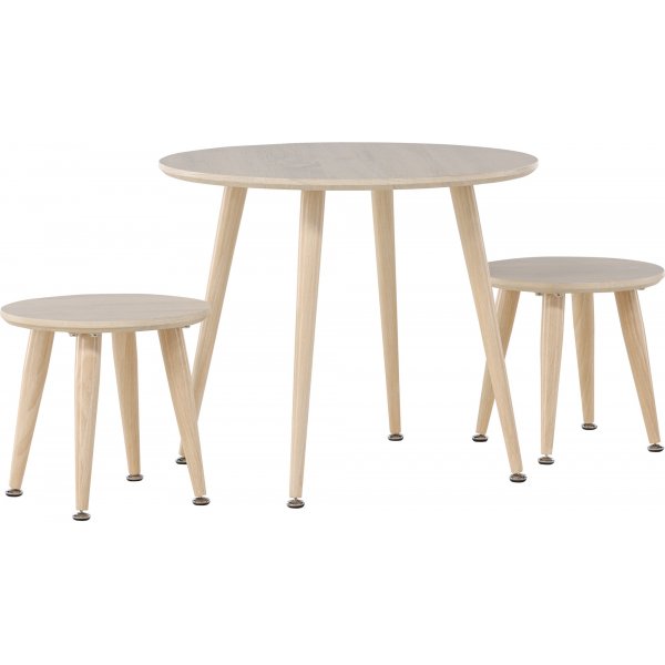 Kids Kindertischset Ø60/32,5 cm - Whitewash