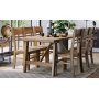 Woodforge Esstisch mit 6 Stühlen aus recyceltem Holz