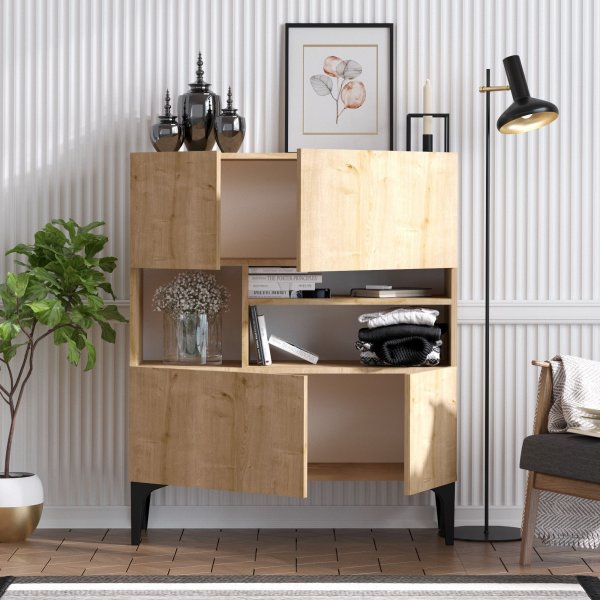 Krista Sideboard - Saphir/Eiche