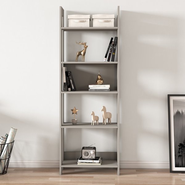 Ländliches Bücherregal - Grau