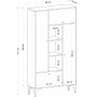 Schrank Pera - Eiche Saphir/schwarz