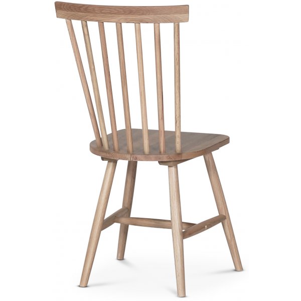 Karl Rohrgeflechtstuhl, weiß geöltes Holz
