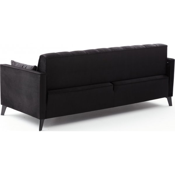 3-Sitzer-Schlafsofa - Schwarz
