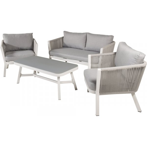 Sofagruppe Virya - Grau/Weiß