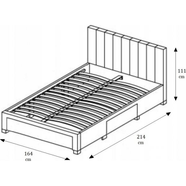 Amaze Bettgestell mit Stauraum 160x200 cm - Grauer Samt