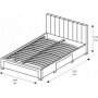 Amaze Bettgestell mit Stauraum 160x200 cm - Grauer Samt