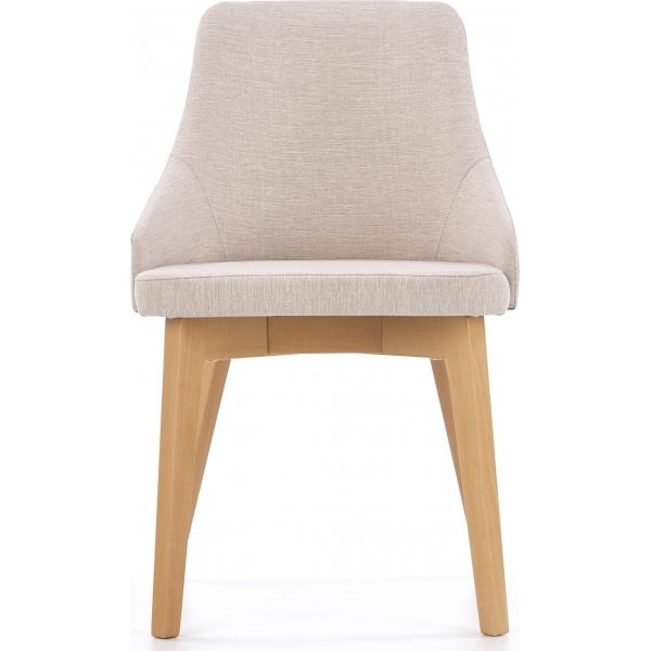 Catrin Esszimmerstuhl - Beige (Stoff) / Holz