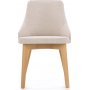Catrin Esszimmerstuhl - Beige (Stoff) / Holz