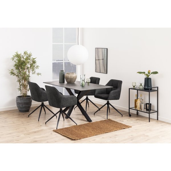 Heaven Esstisch 160 cm - Schwarz