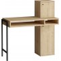 Dora Schreibtisch Eiche/Schwarz - 102 x 45 cm