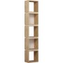 Multi-Bücherregal - Eiche/weiß