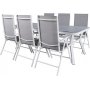 Virya Outdoor-Essset mit 6 Break-Stühlen - Grau/Weiß